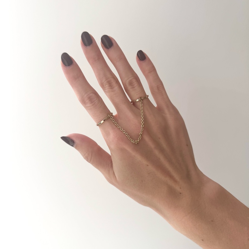 Eklexic Celeste Double Chain Ring